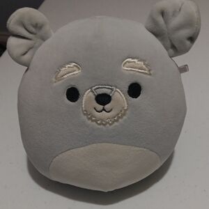 Squishmallows Gray and Cream Plush Bear
